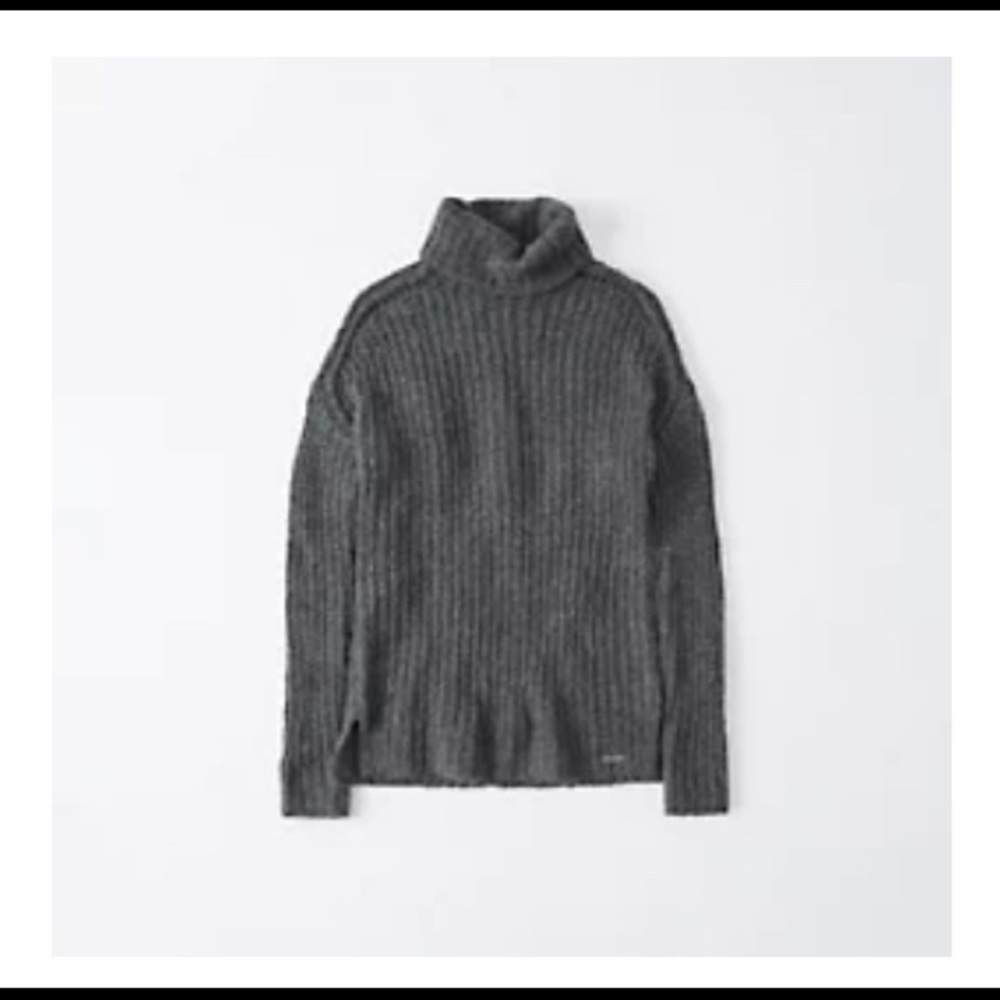 Dark Gray Turtleneck Sweater Size M Abercrombie
